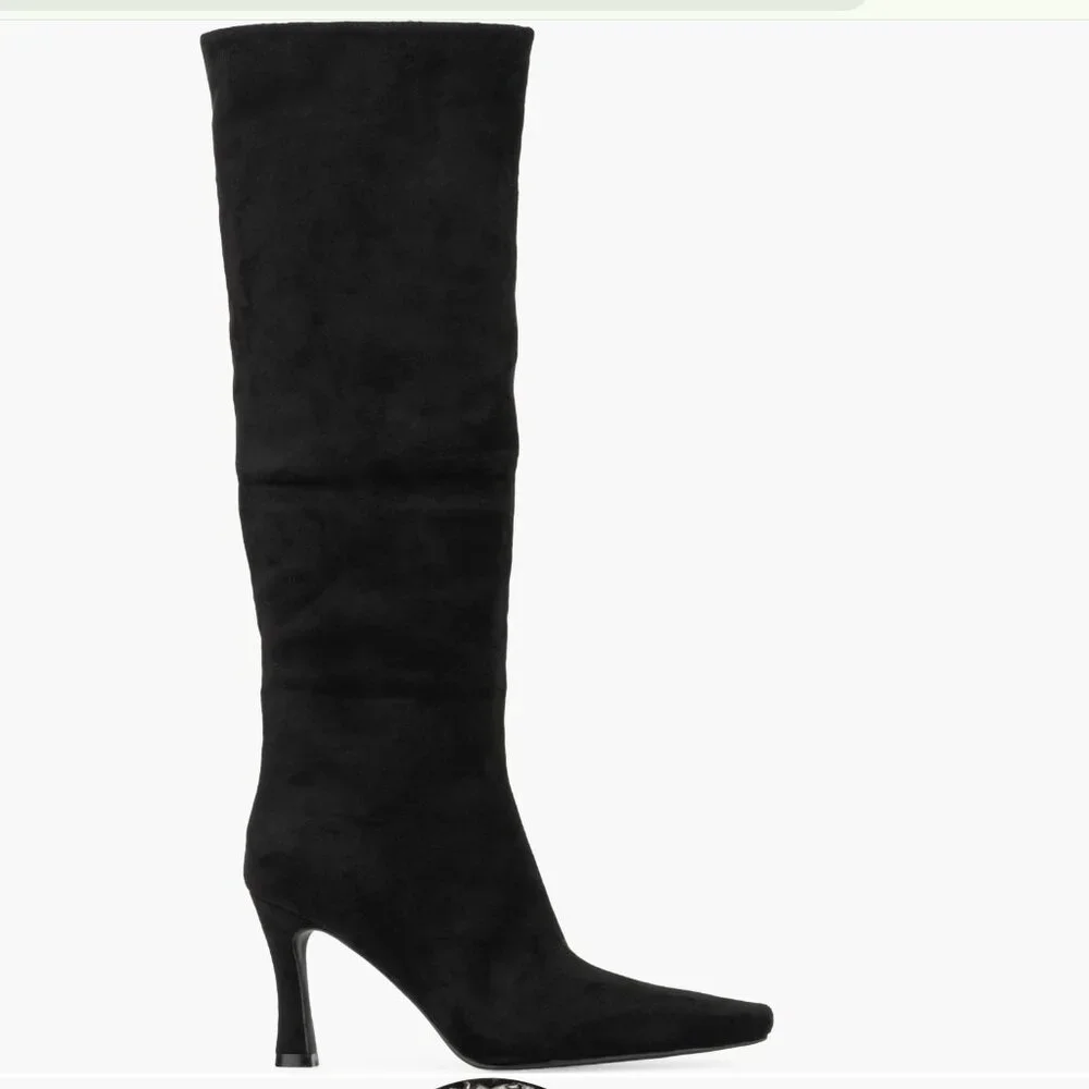 NEW NEW YORK & COMPANY Kalissa Tall Convertible Stiletto Boot Houndstooth 7